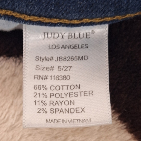 Judy Blue Skinny Fit Distressed Leopard Print Patches Jeans Size 5/27 - Picture 5 of 10